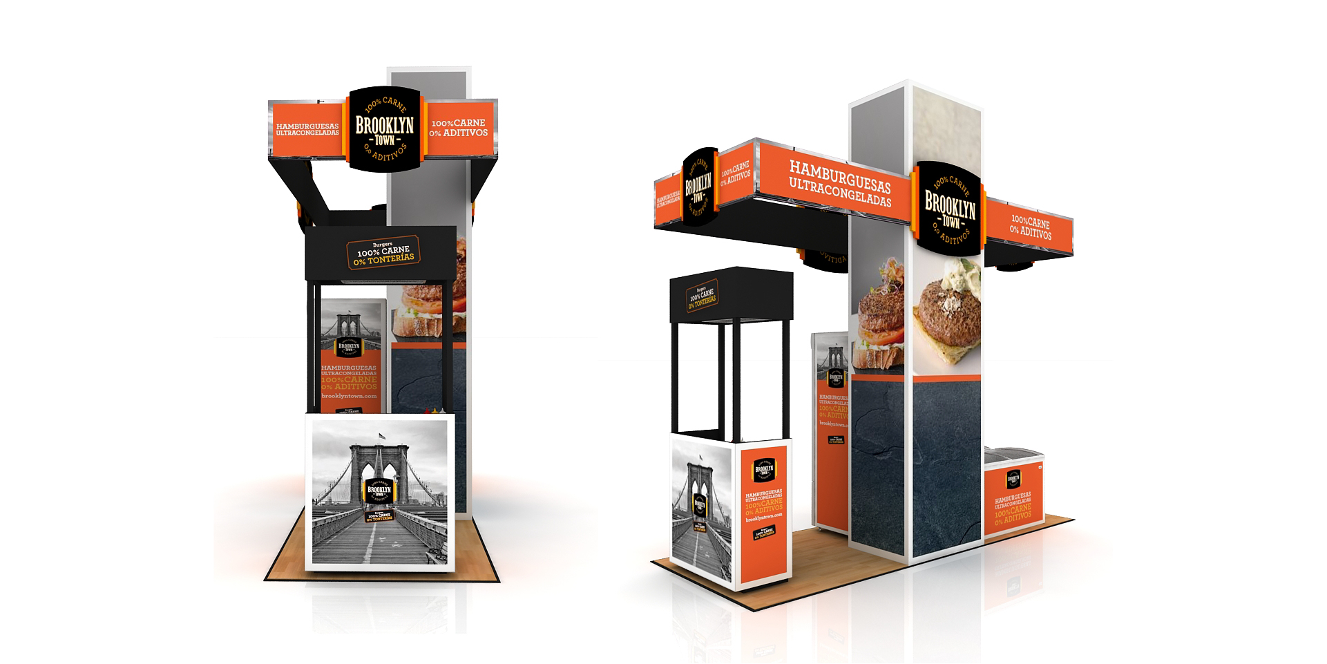 Render para stand en centro comercial