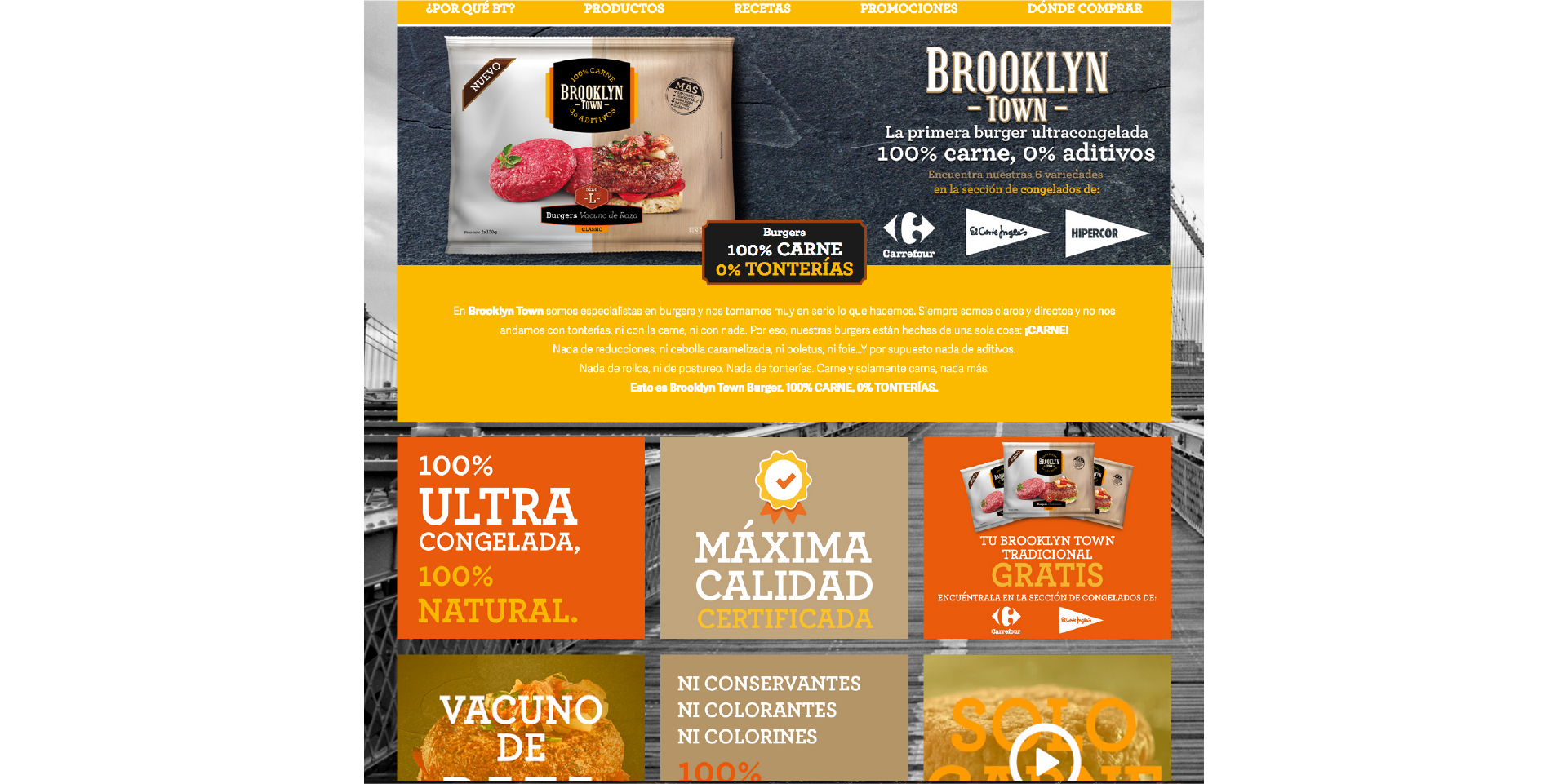 Diseño de la página web de Brooklyntown